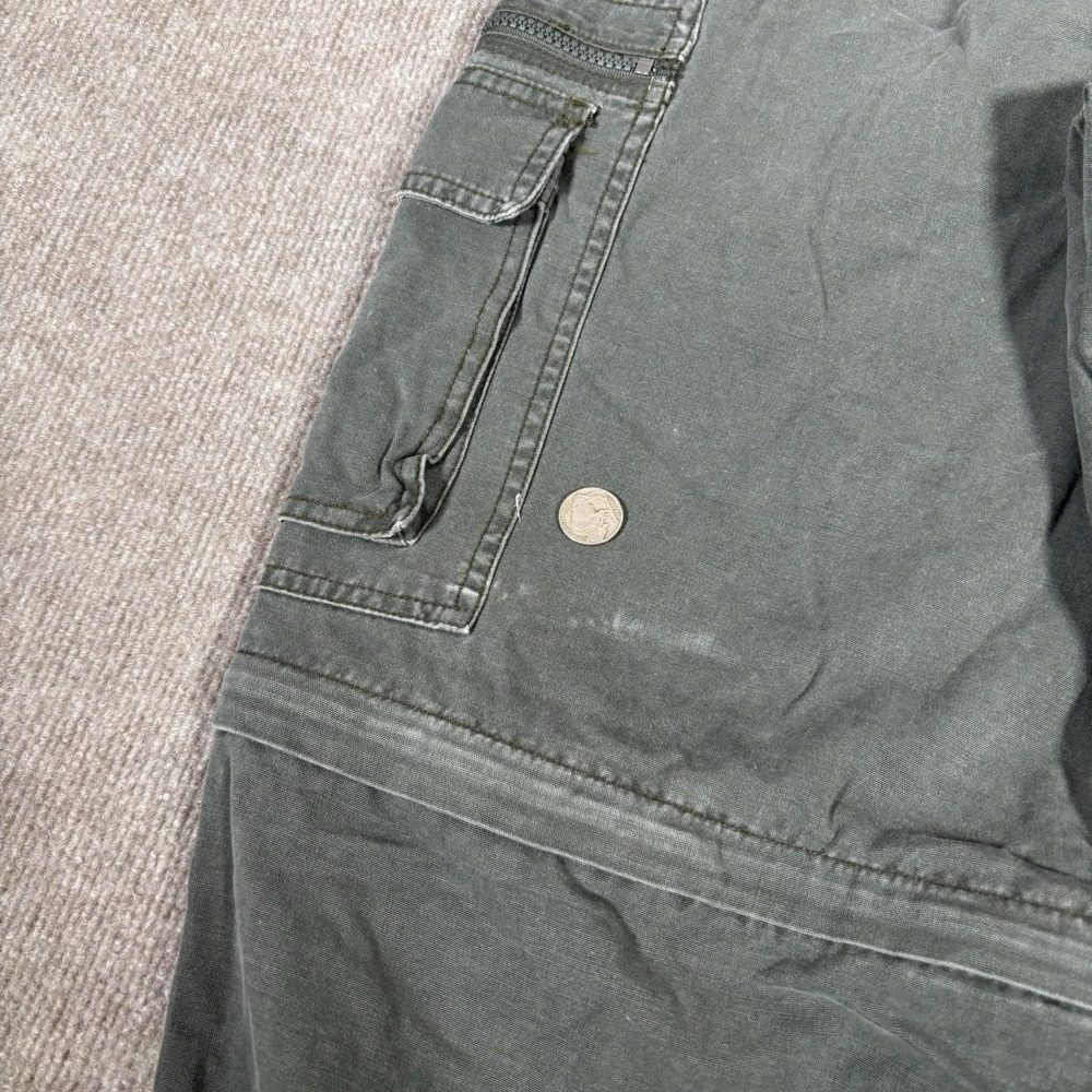 Vintage‎ Old Navy Pants Mens 35x32 Army Green Cargo Convertible Military Baggy - Picture 8 of 13